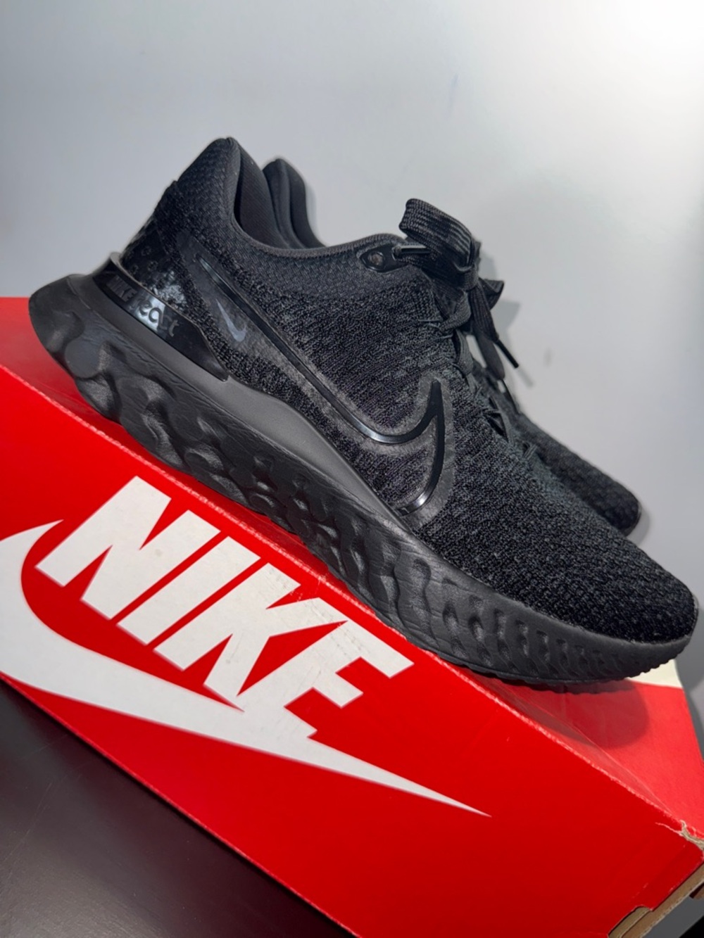 Nike React Infinity Run Flyknit 3 Tripple Black